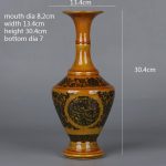 ZSEDP The Egg Yolk Glaze Twigs and The Dragon Pattern Vase Flower Utensils Antique Porcelain Ornaments - Image 4