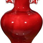 ZSEDP Ceramics Jun Porcelain Antique Vases Furnishings Decorative Arts and Crafts Double Ears Leaf Mouth Vases