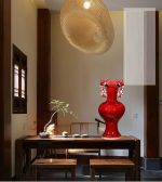 ZSEDP Ceramics Jun Porcelain Antique Vases Furnishings Decorative Arts and Crafts Double Ears Leaf Mouth Vases - Image 4
