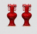 ZSEDP Ceramics Jun Porcelain Antique Vases Furnishings Decorative Arts and Crafts Double Ears Leaf Mouth Vases - Image 6