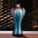 ZSEDP Crack-Changing Glaze Vase Ceramic Antique Kiln Decoration of Chinese Style Living Room Porch Wine Cabinet - Image 2