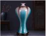 ZSEDP Crack-Changing Glaze Vase Ceramic Antique Kiln Decoration of Chinese Style Living Room Porch Wine Cabinet - Image 3