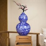 ZSEDP Jingdezhen Flower Pattern Vase Antique Porcelain Blue and White Porcelain Porch Gourd Ornaments - Image 6