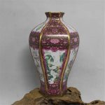 ZSEDP Jingdezhen Antique Handmade Landscape Flower and Bird Home Office Decor Classic Chinese Ceramic Vase