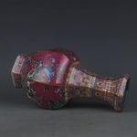 ZSEDP Enamel Red Flower and Bird Hexagonal Vase Antique Jingdezhen Porcelain Household Chinese Decoration - Image 5