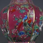 ZSEDP Enamel Red Flower and Bird Hexagonal Vase Antique Jingdezhen Porcelain Household Chinese Decoration - Image 7