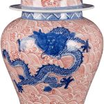 ZSEDP Porcelain Antique Dragon Pattern Blue and White General Tank Canned Ornaments Ornaments Home Tabletop Porcelain Craft