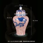 ZSEDP Porcelain Antique Dragon Pattern Blue and White General Tank Canned Ornaments Ornaments Home Tabletop Porcelain Craft - Image 5
