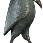 XXXDXDP Office Decoration Antique Bronze Green Seafowl Animal Bird Statue Sculpture Abstract Seabird Figurines Art Decor