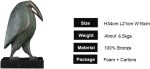 XXXDXDP Office Decoration Antique Bronze Green Seafowl Animal Bird Statue Sculpture Abstract Seabird Figurines Art Decor - Image 2