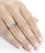 Kobelli Antique Style Round-cut Diamond Engagement Ring 1 1/5 CTW in 14k White Gold - Image 3