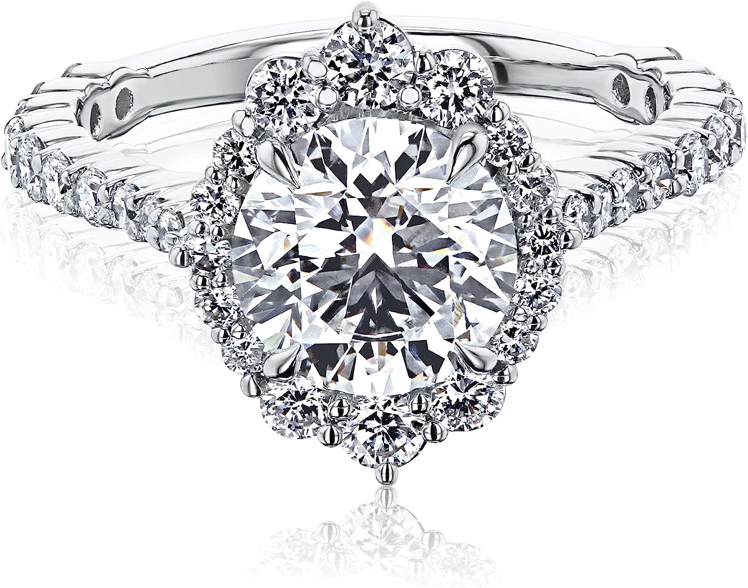 251106033145787_1 Kobelli 2.49 ctw IGI Lab Grown Diamond Antique-Style Alexa Engagement Ring 14K White Gold (E/VS1) - Image 1