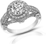 Madina Jewelry 2.25 ct Women's Antique Style Diamond Engagement Ring in Platinum - Image 2