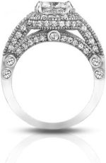 Madina Jewelry 2.25 ct Women's Antique Style Diamond Engagement Ring in Platinum - Image 4