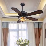 ZHYH Classic Antique Ceiling Fan with Led Light and Remote for Outdoor Corridor or Living Room Bulbs Reverse Function ( Color : 220-240V.42 inch ) - Image 3