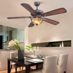 ZHYH Classic Antique Ceiling Fan with Led Light and Remote for Outdoor Corridor or Living Room Bulbs Reverse Function ( Color : 220-240V.42 inch ) - Image 4