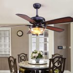 ZHYH Classic Antique Ceiling Fan with Led Light and Remote for Outdoor Corridor or Living Room Bulbs Reverse Function ( Color : 220-240V.42 inch ) - Image 5