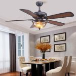 ZHYH Classic Antique Ceiling Fan with Led Light and Remote for Outdoor Corridor or Living Room Bulbs Reverse Function ( Color : 220-240V.42 inch ) - Image 6