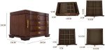 ZSEDP Jewelry Box With Lock Antique Wooden Chinese Style European Jewelry Storage Box Chinese Retro Jewelry Box (Color : E, Size : 29 * 19 * 20cm) - Image 2