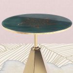 LIRUXUN Coffee Table，Round Coffee Table in Antique with Wood Top, Metal Base, and Storage Shelf Side Table - Image 5
