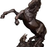 AFLHYJK Office Decoration Usage Bronze Metal Horse Statue Custom Antique Jumping Bronze Horse Sculpture Figurines