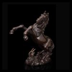 AFLHYJK Office Decoration Usage Bronze Metal Horse Statue Custom Antique Jumping Bronze Horse Sculpture Figurines - Image 5