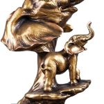 FKGJKT Antique Copper Fengshui Statue Home Decoration Retro Elephant Sculpture Office Decoration Ornaments Wedding Gift