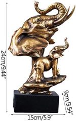 FKGJKT Antique Copper Fengshui Statue Home Decoration Retro Elephant Sculpture Office Decoration Ornaments Wedding Gift - Image 2