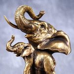 FKGJKT Antique Copper Fengshui Statue Home Decoration Retro Elephant Sculpture Office Decoration Ornaments Wedding Gift - Image 6
