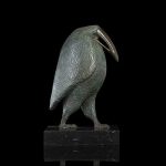 LIUJUN Office Decoration Antique Bronze Green Seafowl Animal Bird Statue Sculpture Abstract Seabird Figurines Art Decor - Image 3