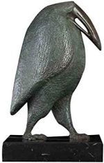 LIUJUN Office Decoration Antique Bronze Green Seafowl Animal Bird Statue Sculpture Abstract Seabird Figurines Art Decor - Image 4