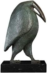 LIUJUN Office Decoration Antique Bronze Green Seafowl Animal Bird Statue Sculpture Abstract Seabird Figurines Art Decor - Image 6