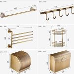 ZSEDP Antique Bathroom Blue and White Porcelain Accessories Carved Copper-Alloy Hardware Set Wall Mounted Bathroom Hardware Kit - Image 2