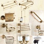 ZSEDP Antique Brass Carved Towel Paper Holder Bathroom Towel Rack Bathroom Accessories Retro Faucet Bathroom Hardware Set - Image 2