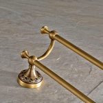 ZSEDP Antique Brass Carved Towel Paper Holder Bathroom Towel Rack Bathroom Accessories Retro Faucet Bathroom Hardware Set - Image 6