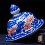 FKGJKT Jingdezhen Porcelain Antique Jar Blue and White Glaze Red General Tank Glaze - Image 6