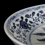 LIUYUNQI 16 Inch Antique Classic Hand Painted Blue and White Decoration Round Ceramic Plate - Image 5