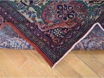 Shahbanu Rugs Barn Red, Antique Persian Feraghan Sarouk, Soft Wool Hand Knotted Rug (9'0" x 12'0") - Image 6