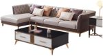 TREXD Antique Imported Leather Three-Person Sofa Recliner Full-Size Sofa Bed Sofa Combination Furniture