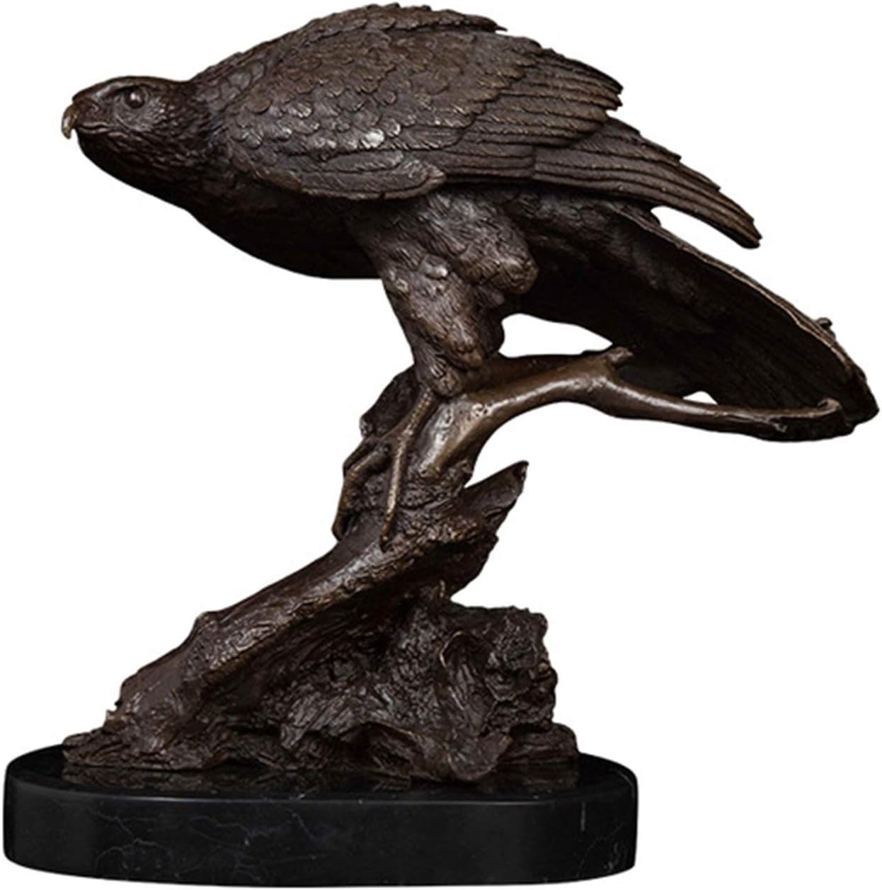 251228015331204_1 FZZDP Antique Bronze Animal Bird Art Decor Wild Animal Bird On Tree Statue Sculpture Beauty Bird Figurines for Home Desk Decor - Image 1