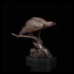 FZZDP Antique Bronze Animal Bird Art Decor Wild Animal Bird On Tree Statue Sculpture Beauty Bird Figurines for Home Desk Decor - Image 4