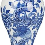 ZSEDP Handpainted Blue and White Antique Jar Porcelain Ceramic Storage Tank Decoration Tea Snacks Jar