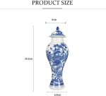 ZSEDP Handpainted Blue and White Antique Jar Porcelain Ceramic Storage Tank Decoration Tea Snacks Jar - Image 6