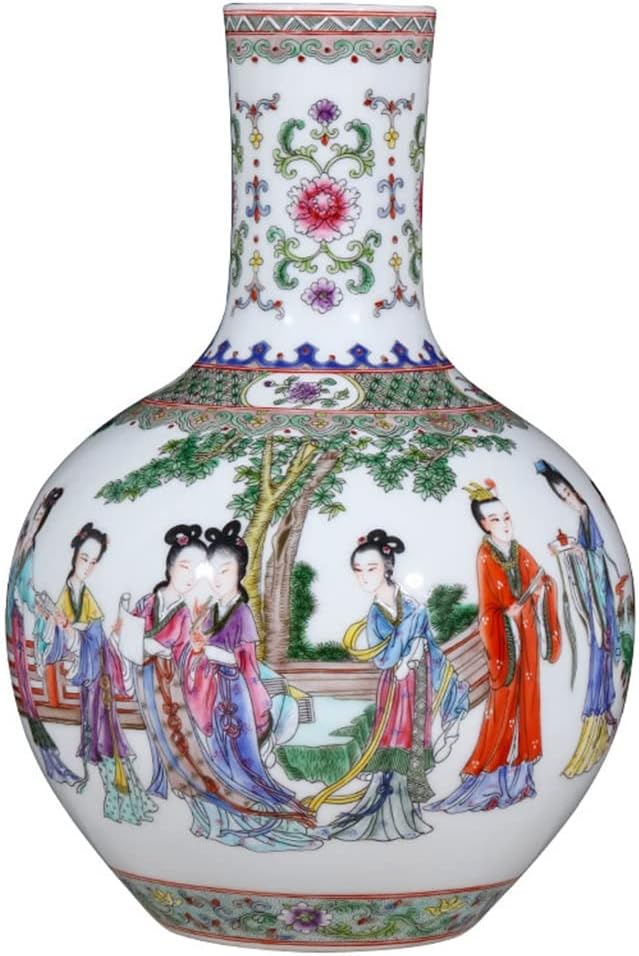 251228015332155_1 ZSEDP Jingdezhen Porcelain Hand Painted Figure Vase Flower Arrangement Antique Chinese Living Room Home Decoration - Image 1