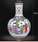 ZSEDP Jingdezhen Porcelain Hand Painted Figure Vase Flower Arrangement Antique Chinese Living Room Home Decoration - Image 4