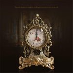ZSEDP Copper Silent Table Clock European Antique Clocks Living Room Creative Clock Retro Table Clock All Copper Seat Clock - Image 4