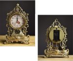 ZSEDP Copper Silent Table Clock European Antique Clocks Living Room Creative Clock Retro Table Clock All Copper Seat Clock - Image 8