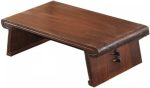 LUKEO Wooden Asian Low Tea Table Rectangle Living Room Furniture Table for Tea, Coffee Antique Wood Table (Color : White-Patch Five-Pointed star4, Size : 70x45x30cm)