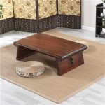 LUKEO Wooden Asian Low Tea Table Rectangle Living Room Furniture Table for Tea, Coffee Antique Wood Table (Color : White-Patch Five-Pointed star4, Size : 70x45x30cm) - Image 2