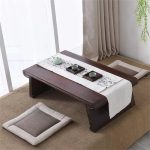 LUKEO Wooden Asian Low Tea Table Rectangle Living Room Furniture Table for Tea, Coffee Antique Wood Table (Color : White-Patch Five-Pointed star4, Size : 70x45x30cm) - Image 5